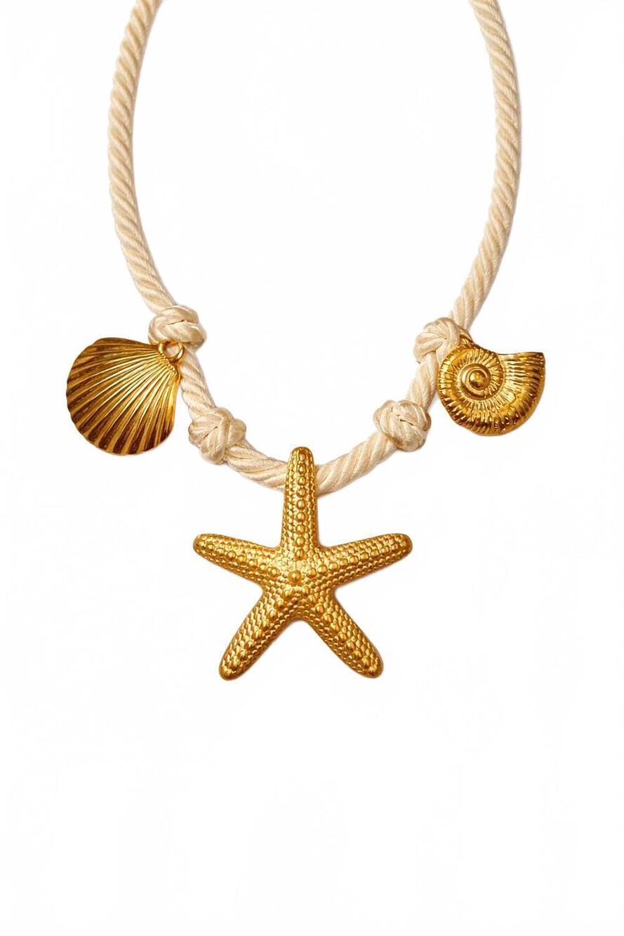 NEW JAZZY PINK women's sandbar necklace in gold